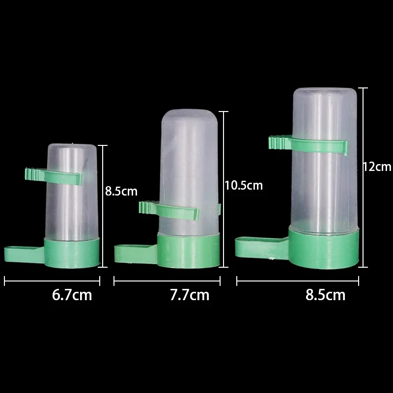 Bebedero de plástico para pájaros, botella para loros, jaula para mascotas, bebedero de agua, Clip para aviario, suministros para beber - imagen 3