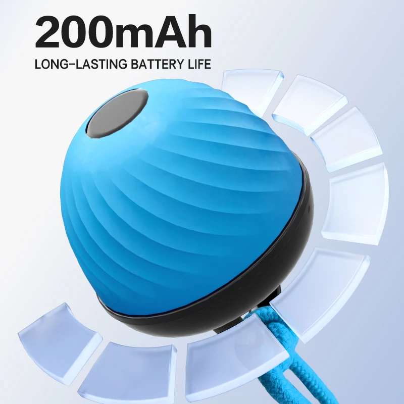 Pelotas interactivas inteligentes para perros, juguetes deportivos resistentes a mordeduras, cuerda trasera con carga USB, pelota móvil con ladridos ligeros para perros pequeños/medianos