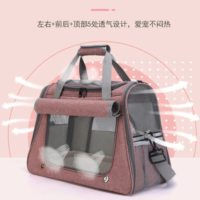 Mochila transpirable para gatos y mascotas, mochila de transporte para gatos, bolso cruzado para perros, bolsa espacial para llevar - imagen 5