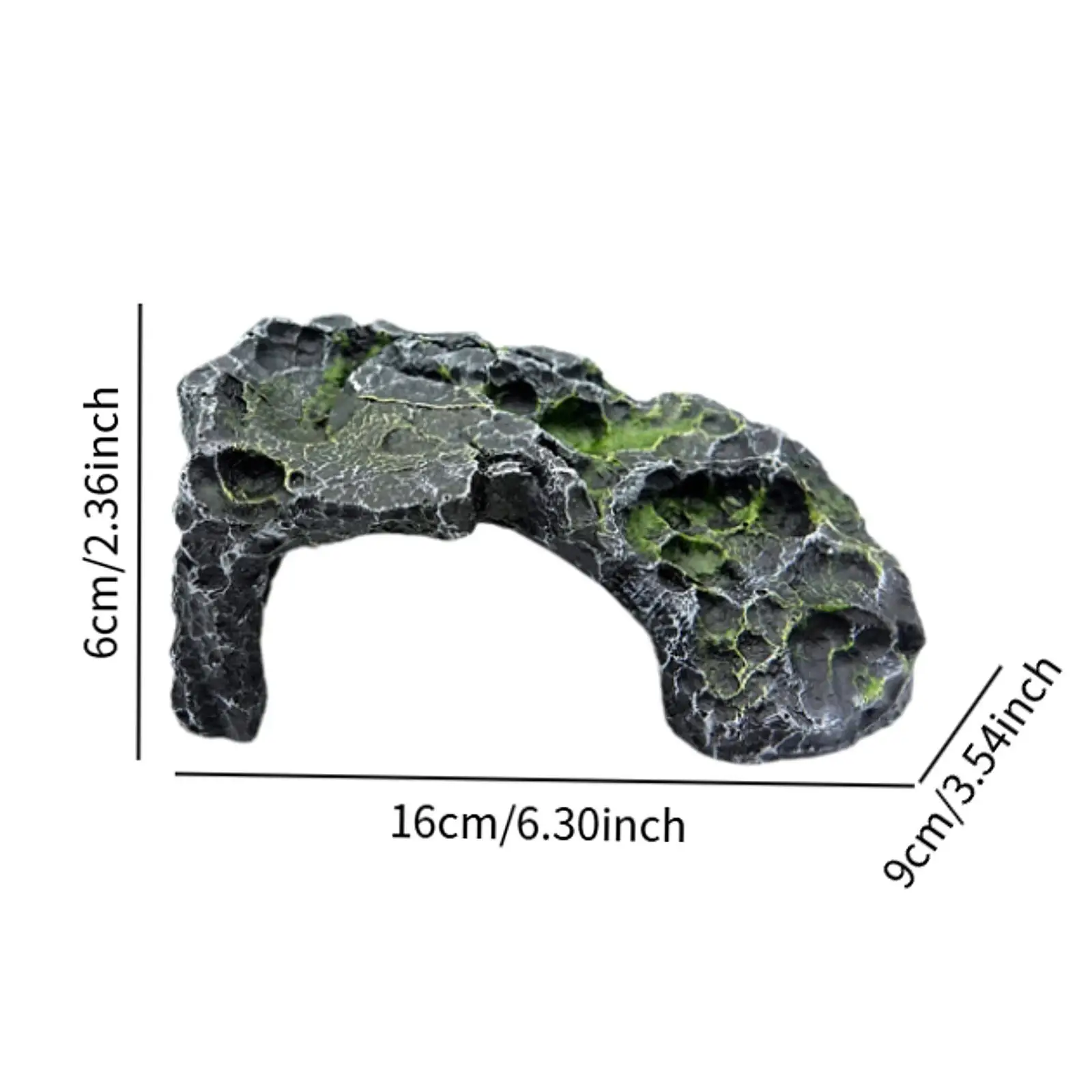 Reptile Hideout Cave, Resin Aquarium Decoration, Decorative Turtle Basking Platform, Aquarium Fish Tank Decoration for Snake
