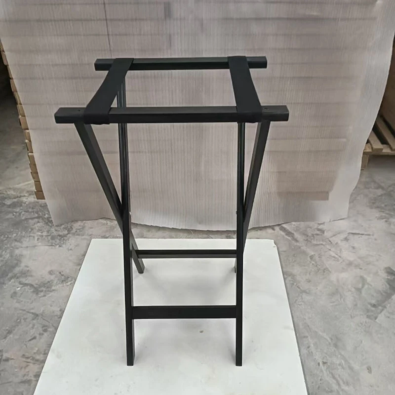 Soporte plegable de madera para maletas y organizador para gatos y perros - imagen 4