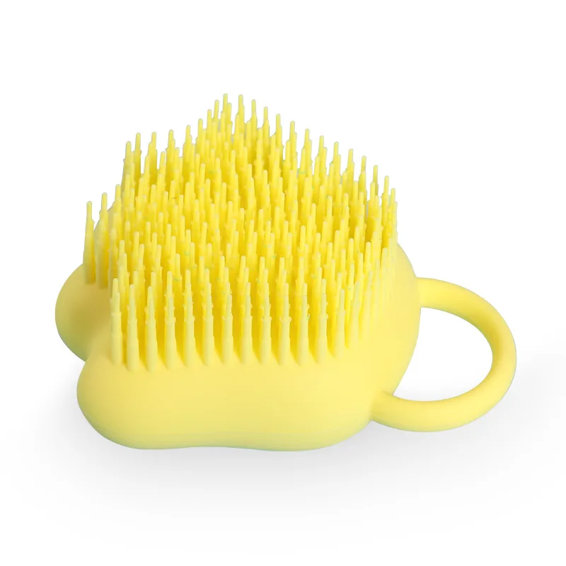 Cepillo de silicona para mascotas desmontado en sus partes