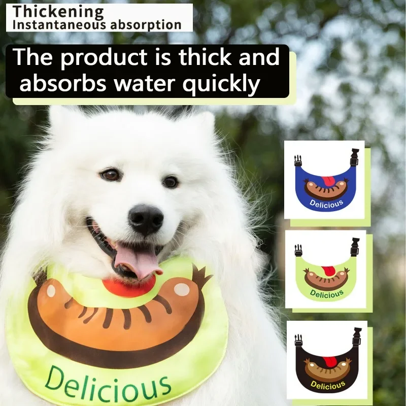 Toalla de Saliva antisuciedad para gatos, accesorios para mascotas, toalla de Saliva de algodón para perros, accesorios para perros, 1 ud. - imagen 3