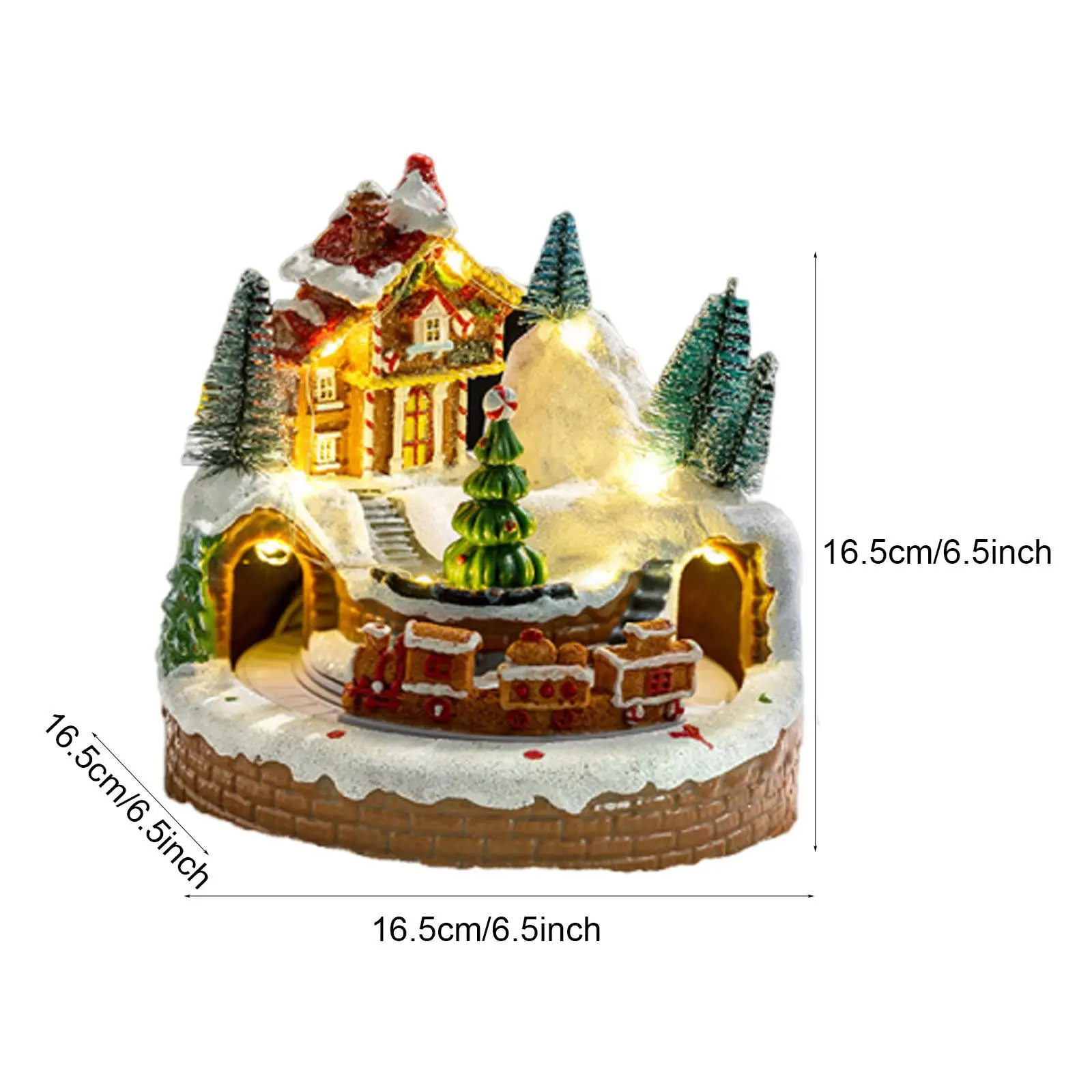 Christmas Musical Box Santa Claus Figurine Xmas Gift for Kids Adults Resin
