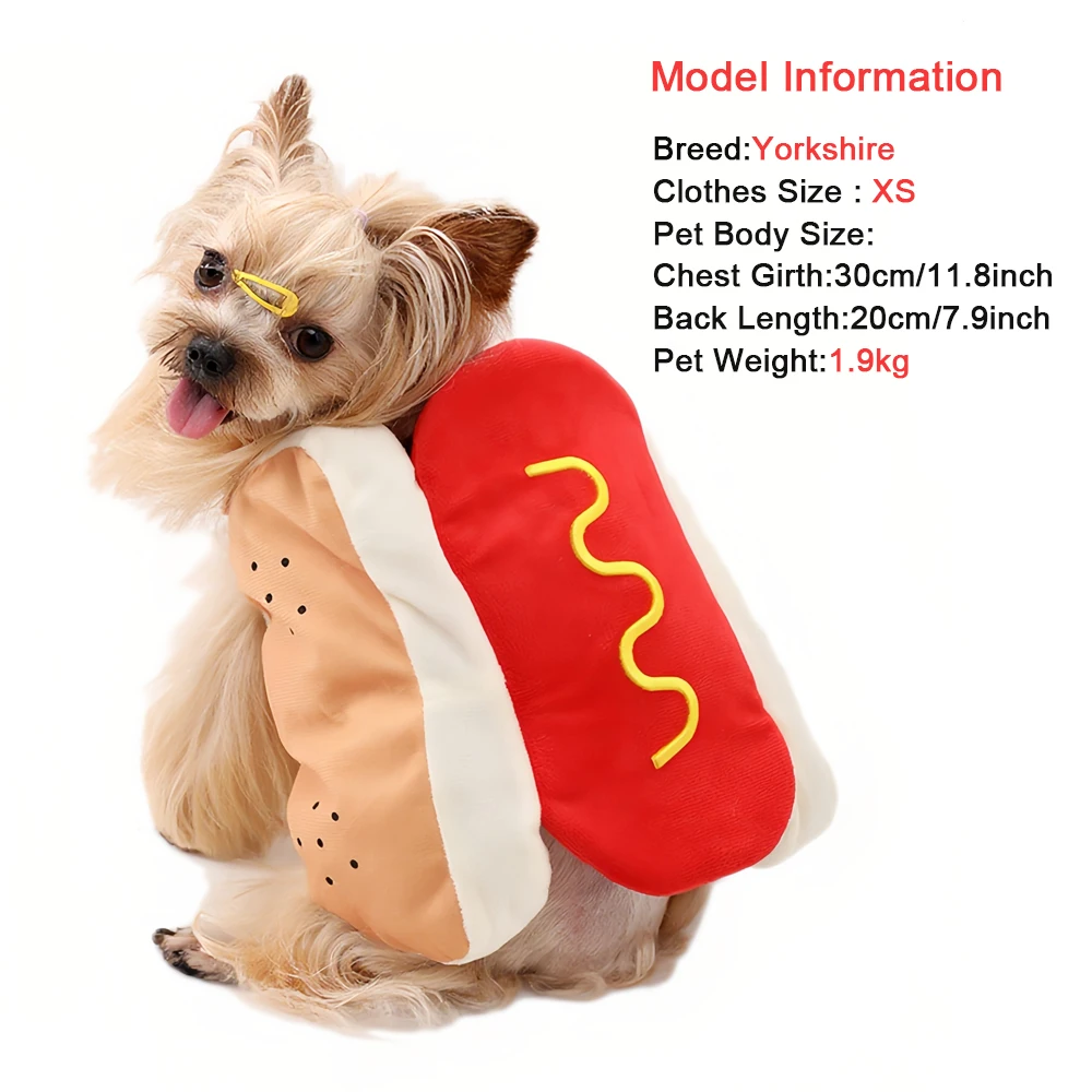 Disfraz de vestir para perros, ropa divertida de Halloween para perros pequeños y medianos, ropa de Cosplay para perros calientes, regalos de fiesta para perro salchicha - imagen 2