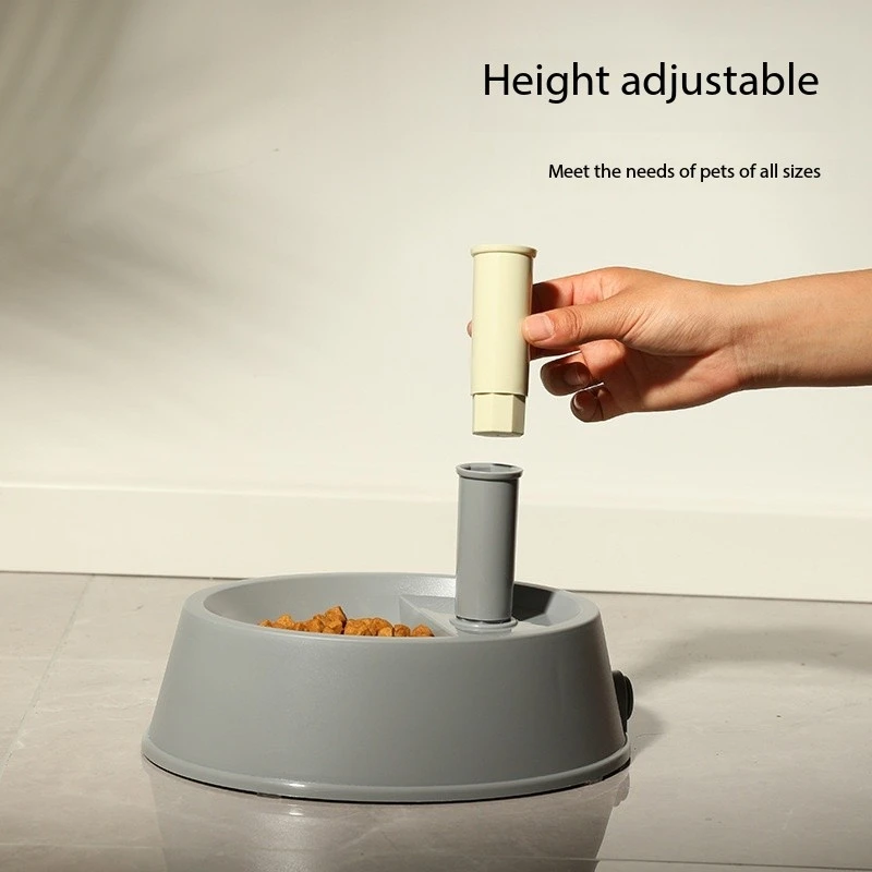 OUZEY-dispensador de agua para mascotas, fuente de agua colgante para gatos de altura ajustable, cuenco de agua de cerámica de doble capa para perros y gatos, bebedero para mascotas - imagen 3