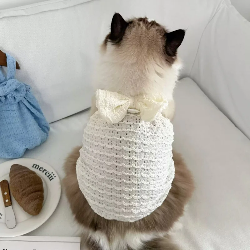 Vestido de princesa para perro y gato – Falda burbuja con lazo - imagen 3