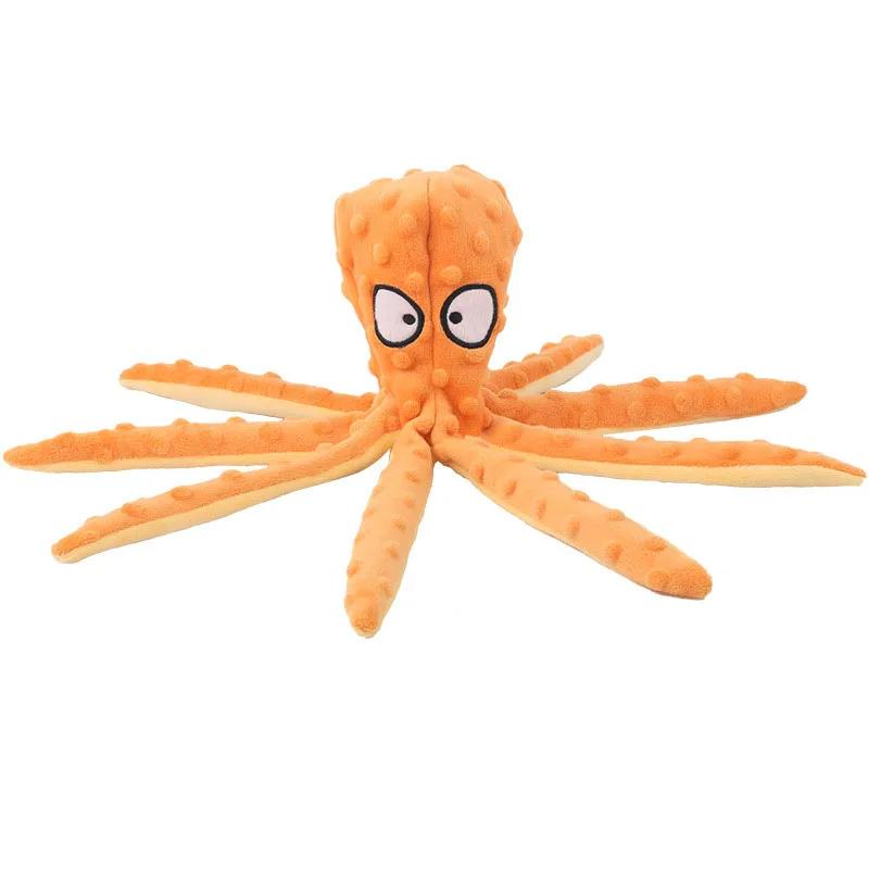 Juguete de peluche pulpo para perros y gatos - masticable y sonoro - imagen 4