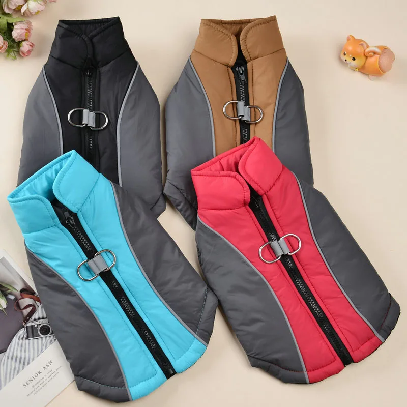 Ropa de invierno para perros, disfraz acolchado de algodón con cremallera, abrigo para perros pequeños, chaqueta para perros pequeños Shih Tzu Dachshund, chaleco para cachorros XS - imagen 5