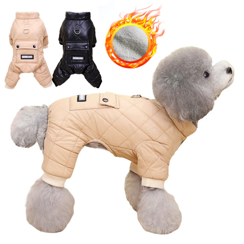 Monos para cachorros, mono impermeable para perros, ropa de invierno de lana para perros pequeños, chaqueta para mascotas, disfraz de Chihuahua, abrigo de Pug Yorkie