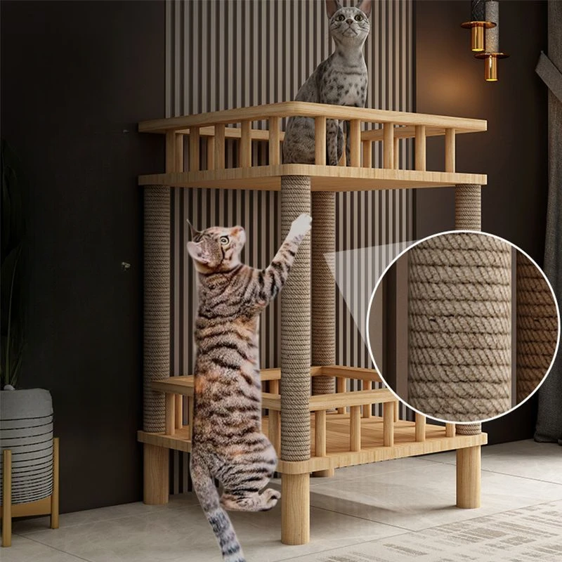 Nido de madera maciza para gatos, marco de escalada para gatos, cápsula espacial, estante para Nido de Villa para gatos, rascadores de juguetes para mascotas, productos, accesorios para muebles - imagen 3