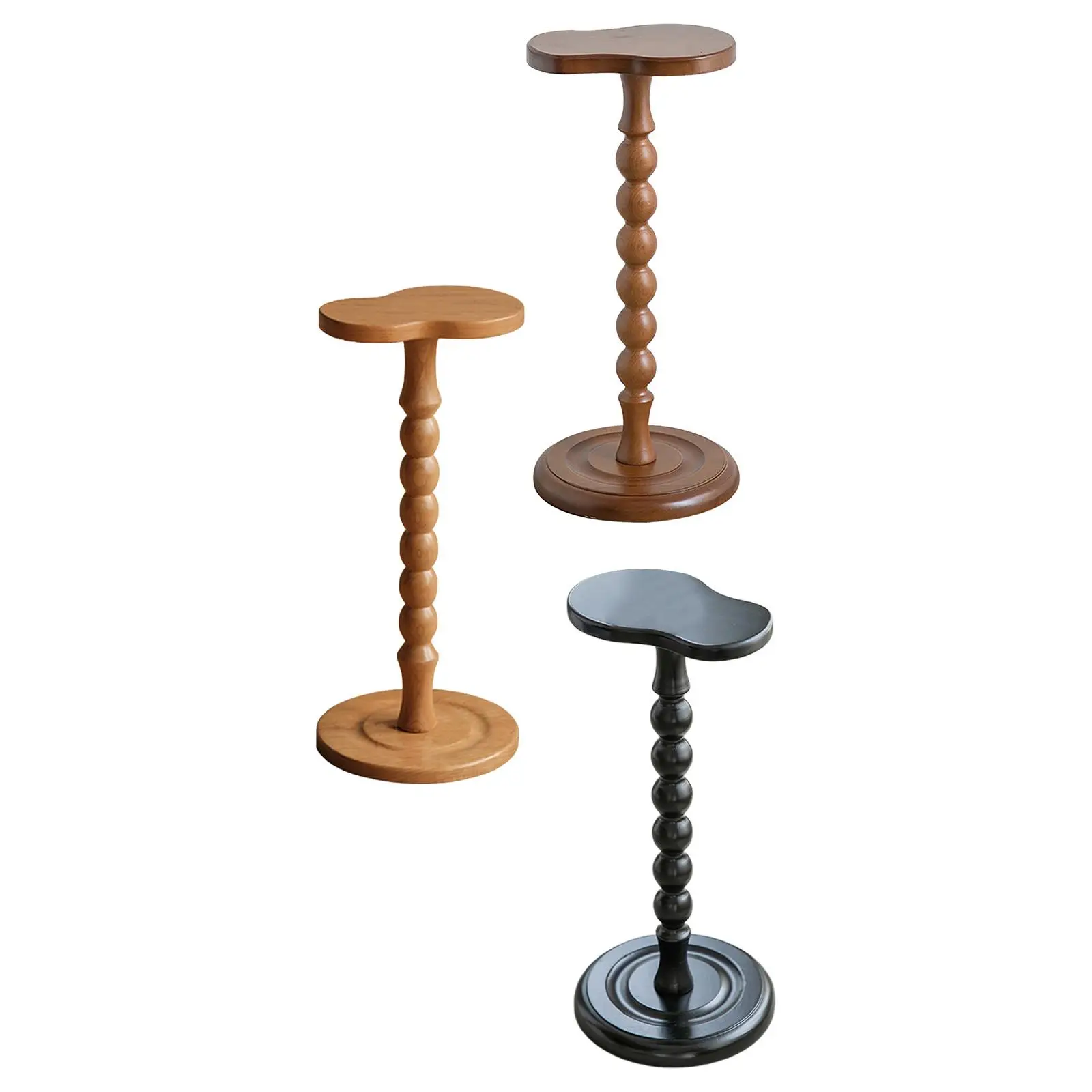 Wooden Side Table Modern Accent Entryway NightStand with Pedestal Leg Drink Table for Housewarming Indoor Outdoor Balcony Snack - imagen 2