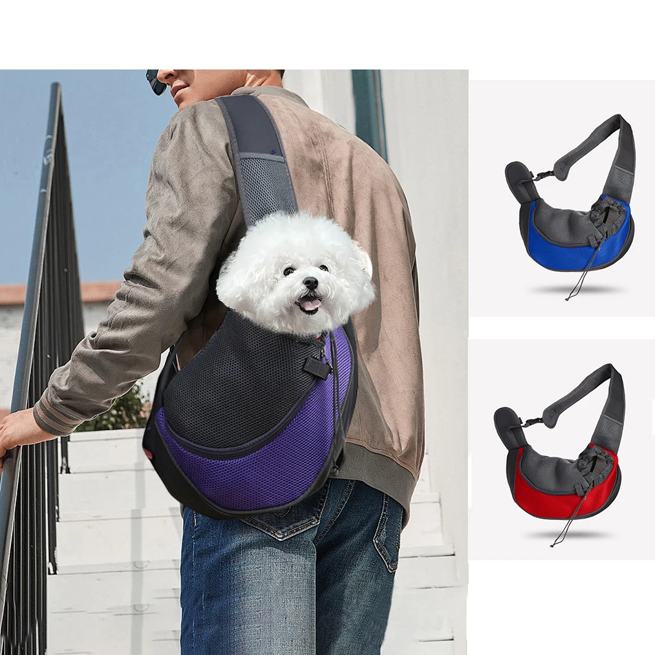 Transportín portátil para mascotas, portabebés para cachorros y perros, malla transpirable, bolsa de viaje segura, portabebés para perros pequeños, gatos, Chihuahua Yorkie - imagen 3