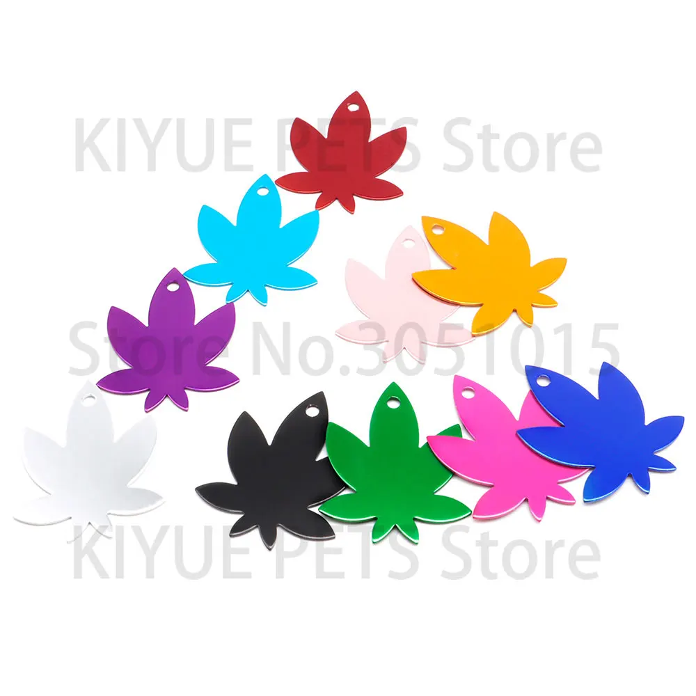 Venta al por mayor, 100 Uds., etiqueta de identificación para perro mascota, hojas personalizadas, etiquetas de nombres de gato en blanco de aluminio, Collar para cachorro, placa de identificación antipérdida - imagen 5