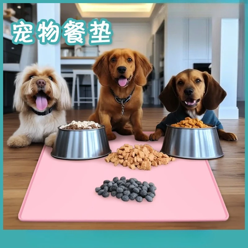 Nueva mantel individual de silicona para mascotas, antideslizante, resistente al agua y fácil de limpiar, necesidades diarias, mantel individual para perros y gatos, productos para mascotas - imagen 2