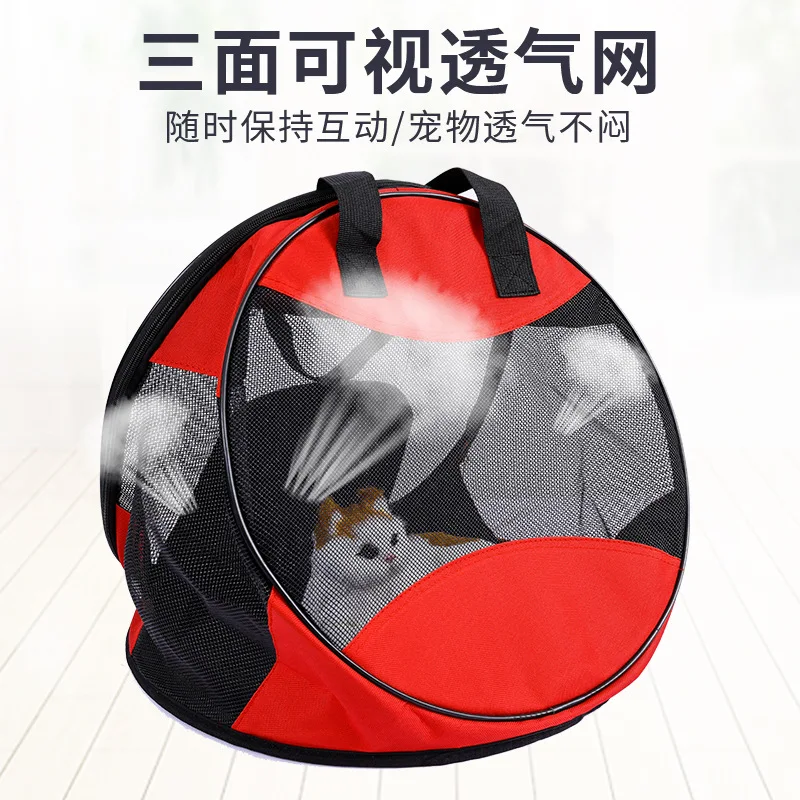 Bolso transporte triangular ligero plegable transpirable para perros y gatos - imagen 2