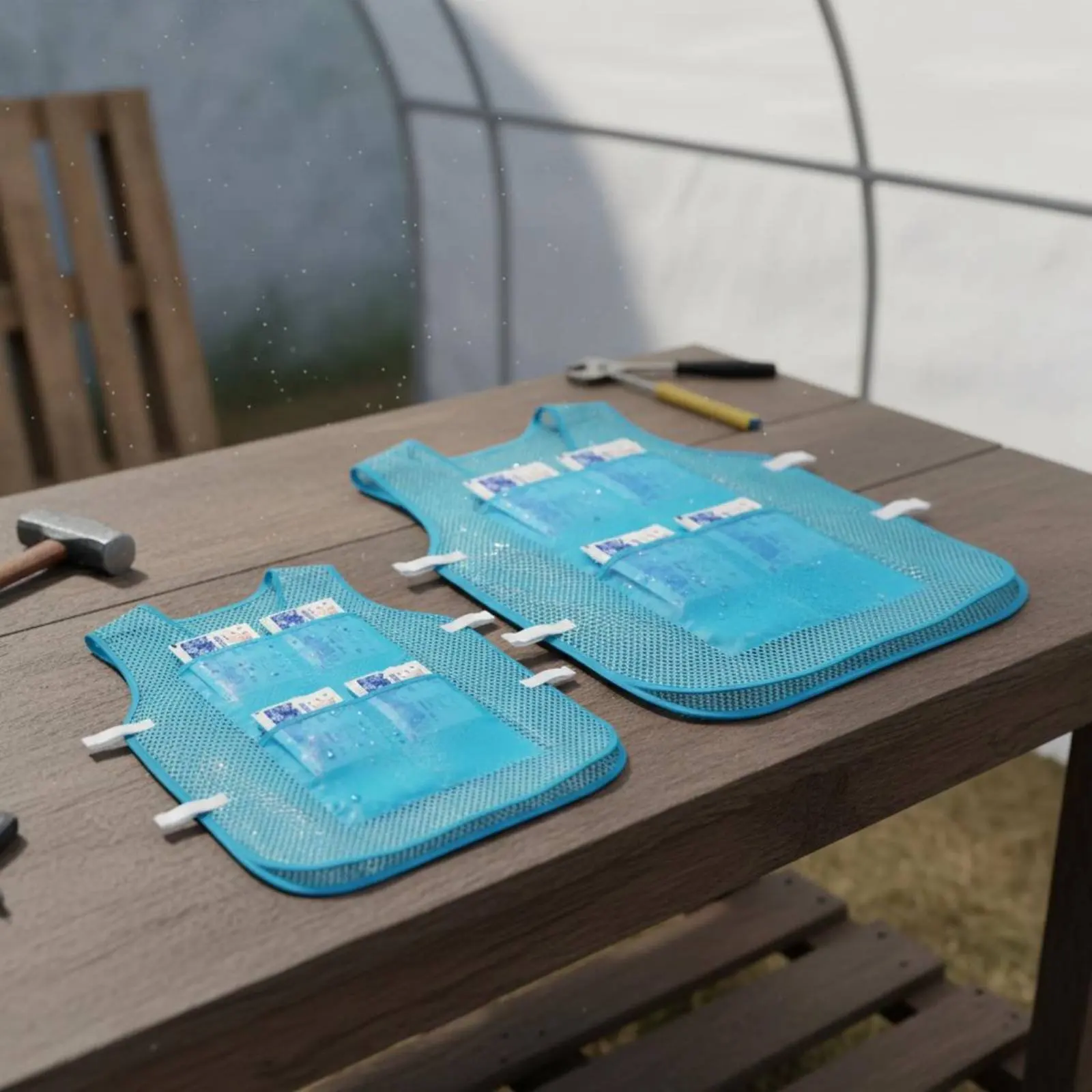 Chaleco con bolsa de hielo para perros y gatos: secado rápido verano - imagen 4