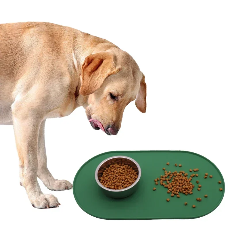 Cuenco de alimentación para perros y gatos, bandeja de comida de silicona para alimentación, alfombrillas, cuenco impermeable, tapete para mascotas, mantel para derrames - imagen 3