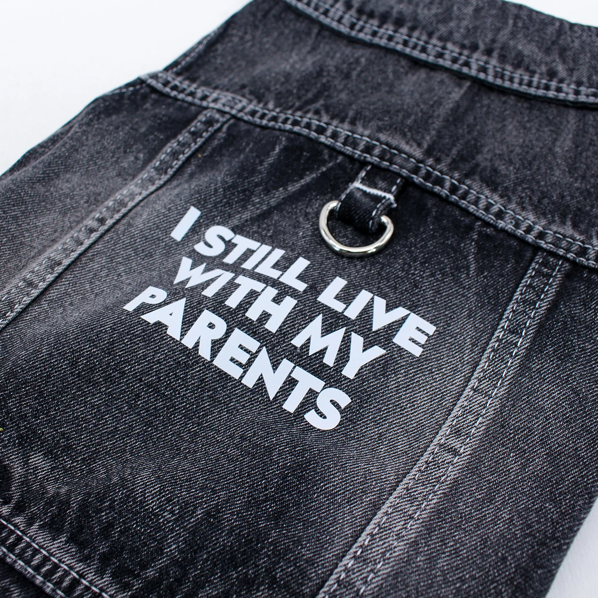 Pantalones vaqueros para perros, chaqueta con letras negras, abrigo vaquero para cachorros para perros pequeños, disfraces clásicos para gatos masculinos, ropa lavada sin mangas