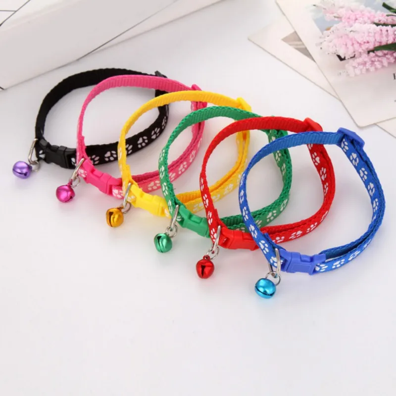 Collar de nailon ajustable con campanas y hebilla para perro, Collar reflectante para mascotas pequeñas, Gato y Chihuahua - imagen 3