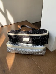Bolsa de almacenamiento para secador de pelo de gran capacidad, bolsa de cosméticos portátil, estuche de maquillaje para mujer, bolsa de aseo, organizador de viaje