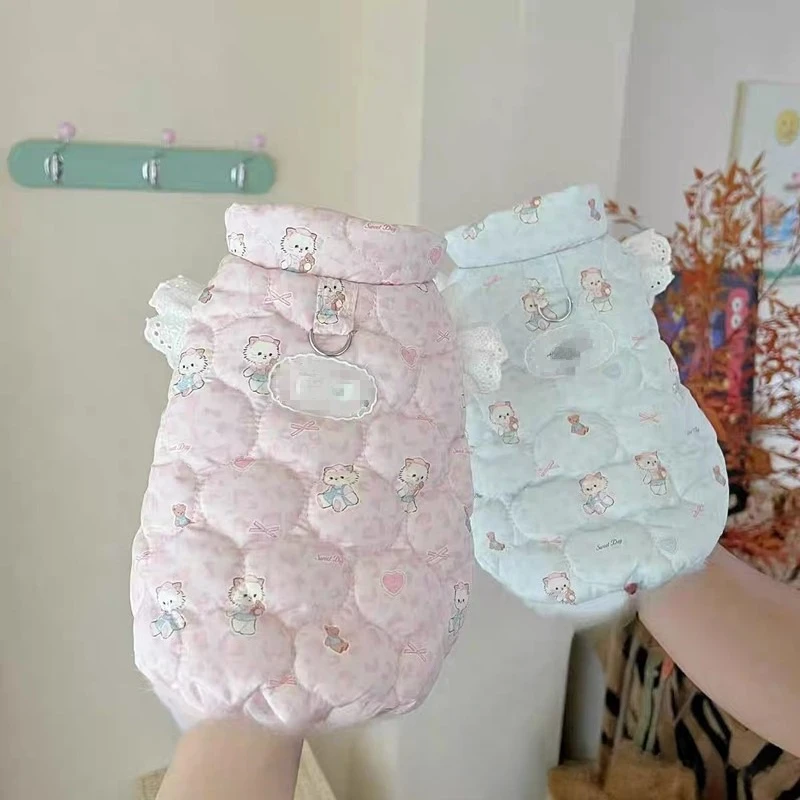 Abrigo invierno crema para perro pequeño y cachorro, chaleco cálido - imagen 3