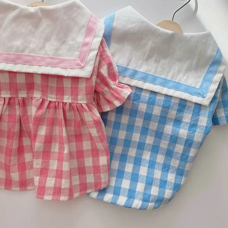 Lindo vestido a cuadros para perros, traje para parejas de mascotas, Teddy de invierno en comparación con el oso Yorkshire, abrigo pequeño, ropa para perros y gatos para perros pequeños - imagen 2