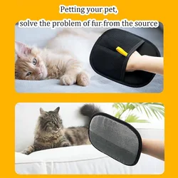 Guantes de pelo reutilizables doble cara para perros y gatos
