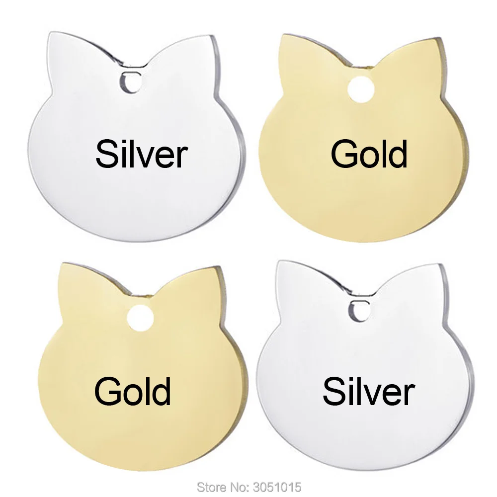 Venta al por mayor, 20 piezas, etiqueta de identificación para perro y gato, Collar para perro, placa, Collar para cachorro y gato, accesorio, colgante de acero inoxidable, Collar de hueso - imagen 2