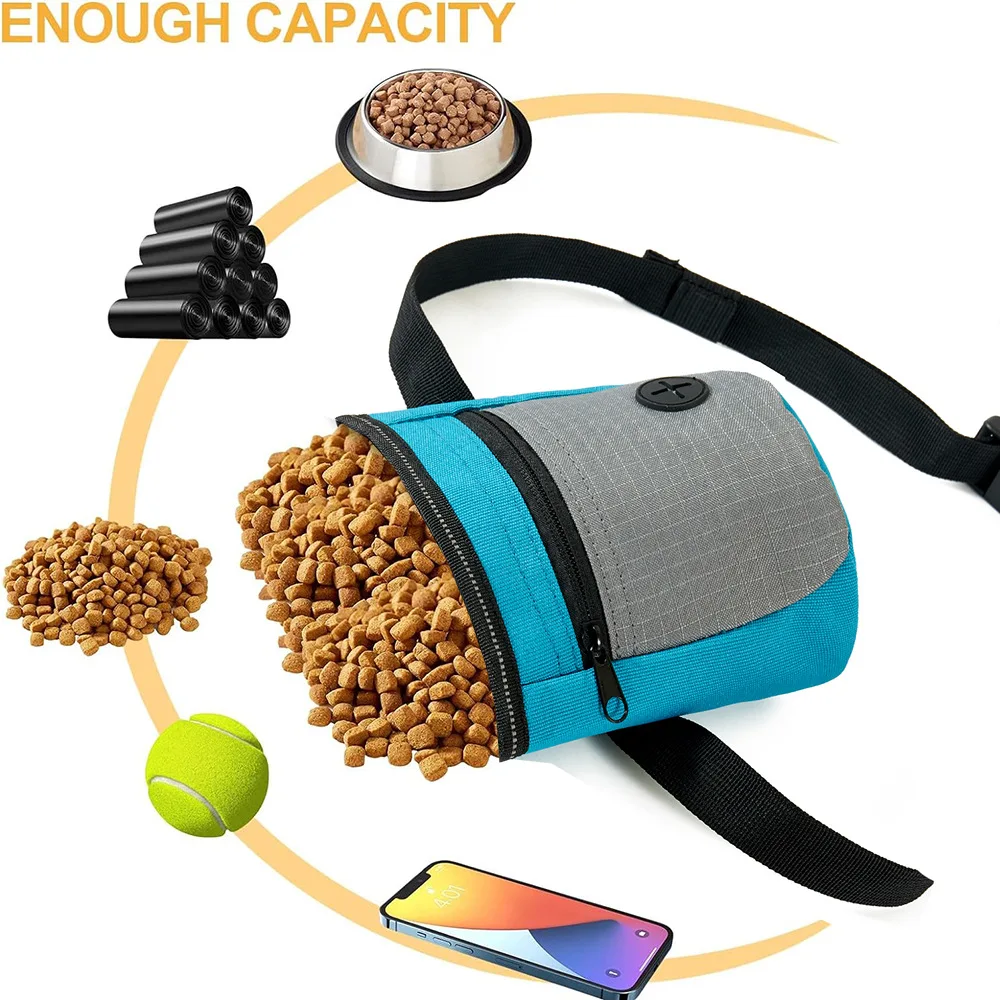 Bolsa de entrenamiento para perros con apertura magnética, bolsa portátil para golosinas para mascotas, riñonera para exteriores, alimentador de recompensa para cachorros, bolsillo para aperitivos, suministros para mascotas - imagen 4