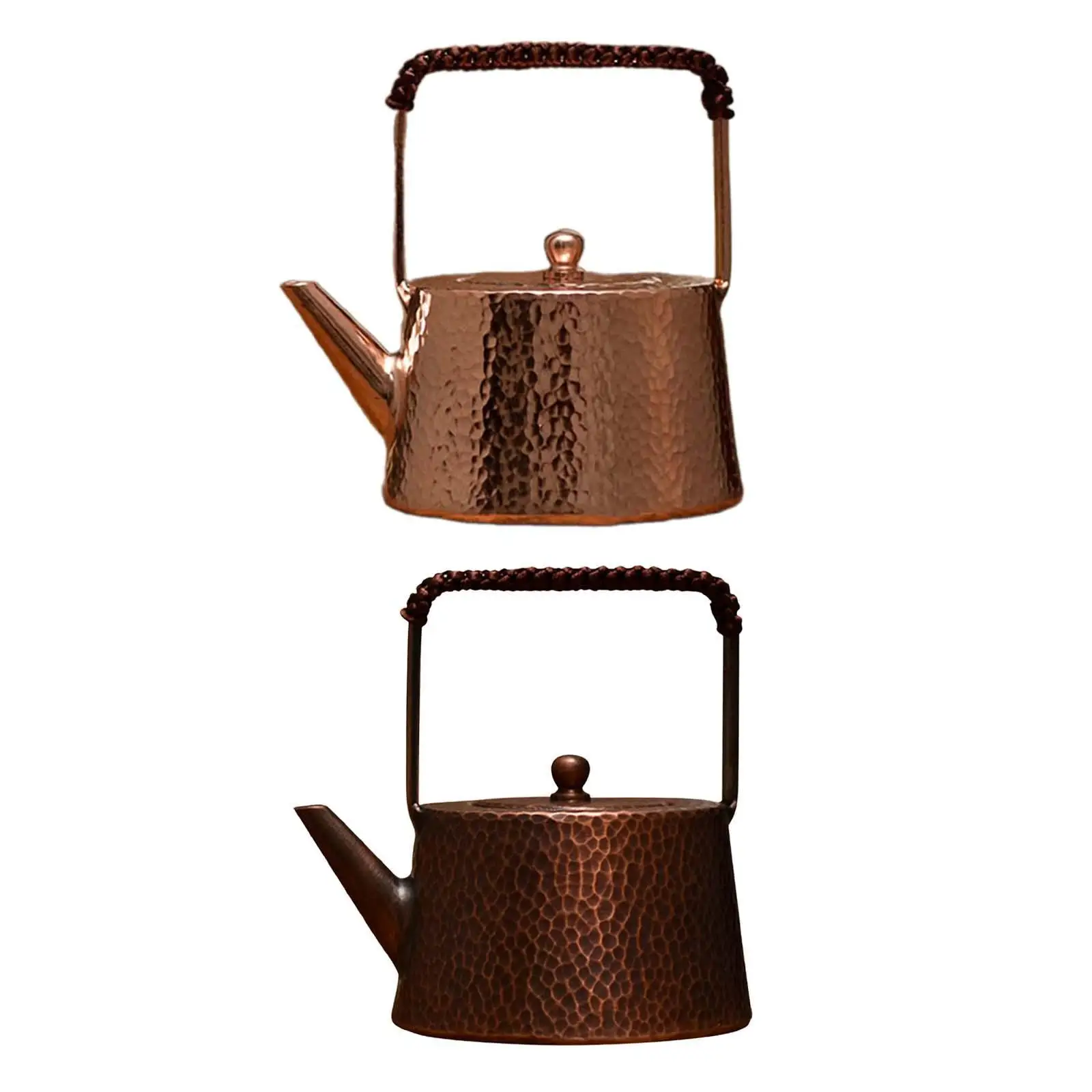 Copper Teapot 400ml Chinese Traditional Teapot Tea Maker Wrapped Handle Tea Kettle for Household Hiking Camping Hotel Kitchen Copper Teapot 400ml Chinese Traditional Teapot Tea Maker Wrapped Handle Tea Kettle for Household Hiking Camping Hotel Kitchen