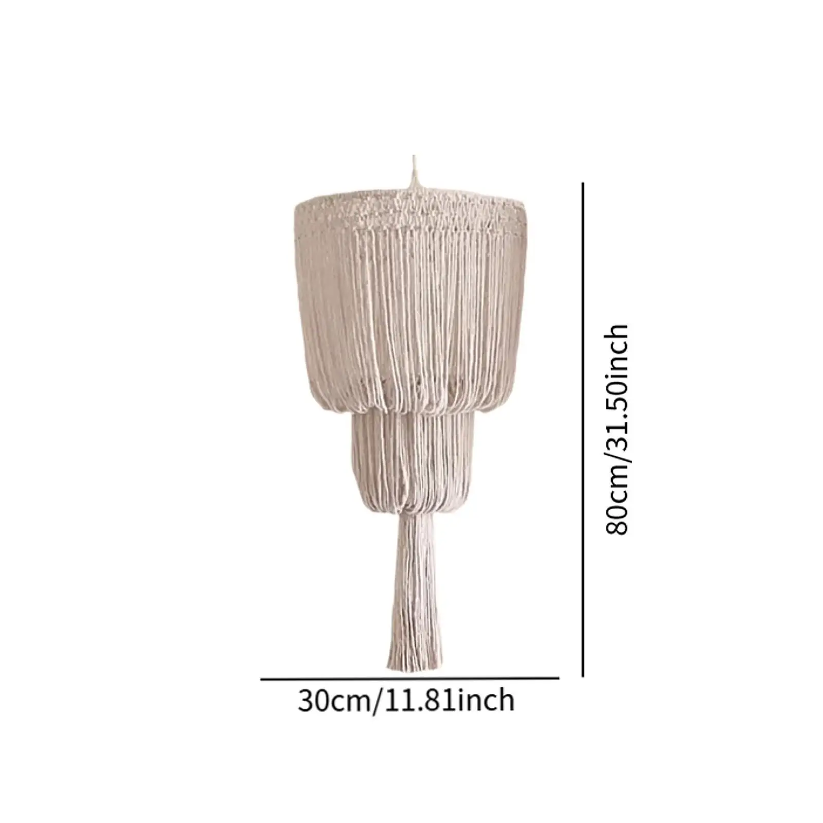 Woven Lampshade Replacement Macrame Lamp Shade Hanging Light Cover Pendant Light Shade