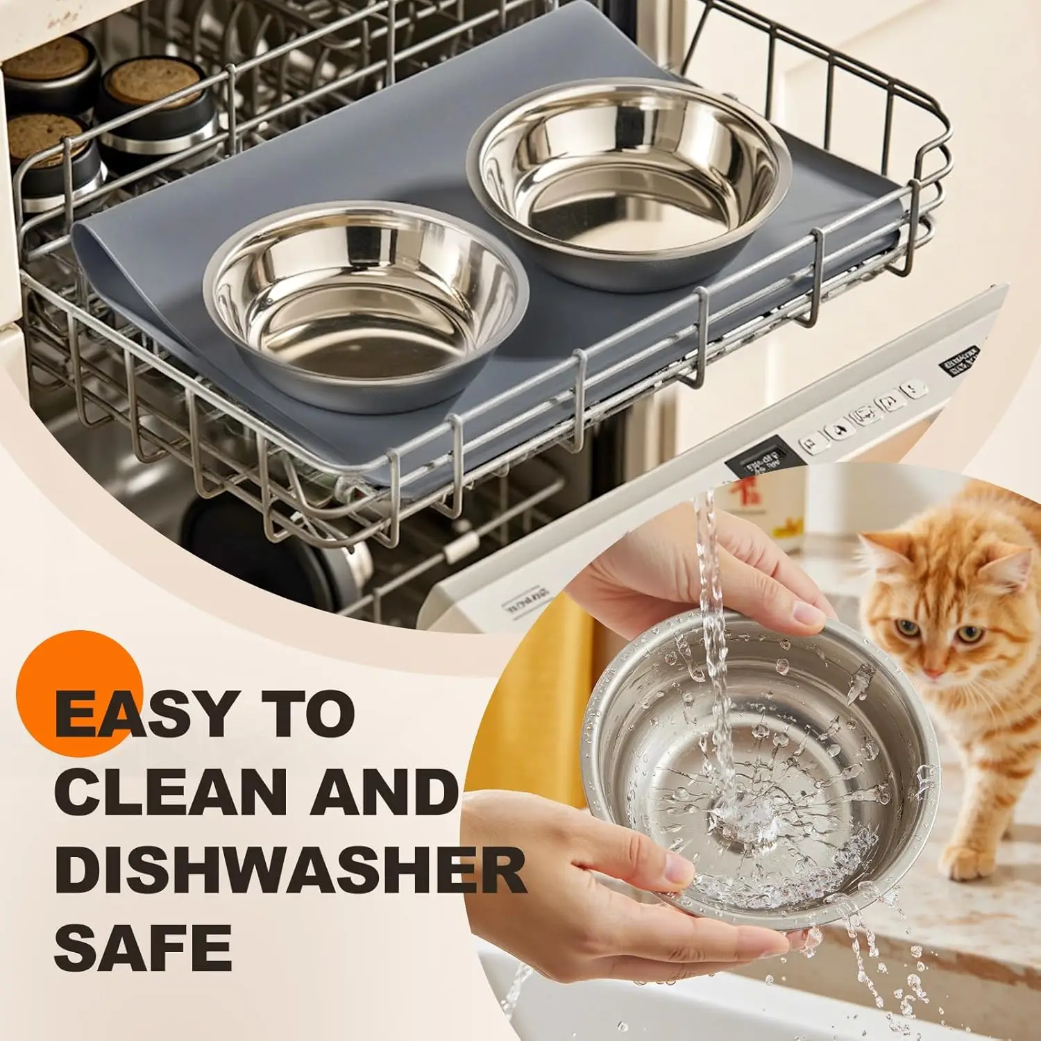 Comederos y bebederos elevados inclinados para gatos pequeños - imagen 5