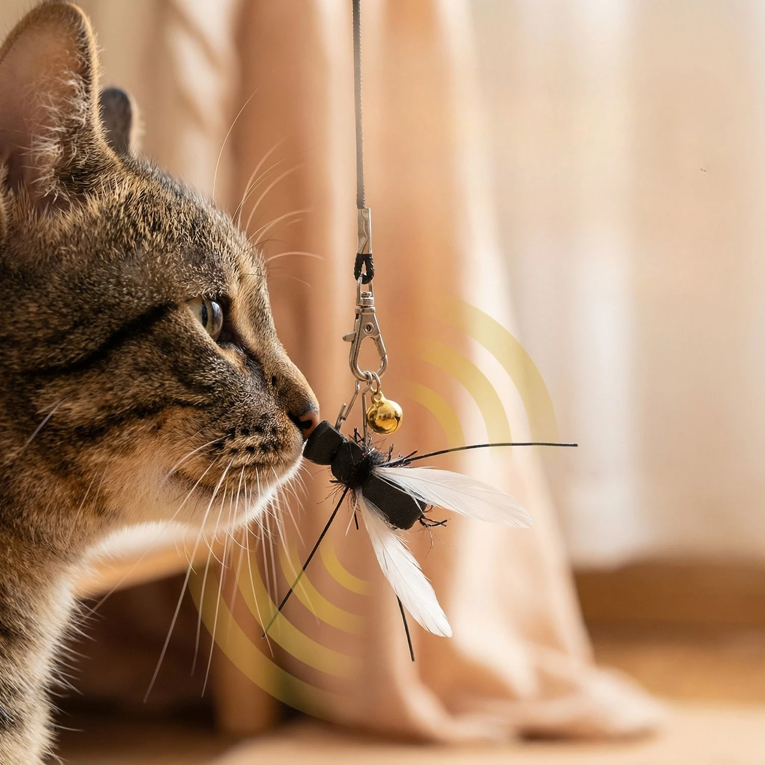 Cabeza de repuesto juguete gato hormiga simulada con plumas