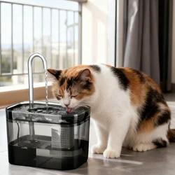 Bebedero para gatos de 1,5 l, dispensador de agua circulante automático, lavabo de agua para perros y gatitos, cuenco de agua viva, suministros para mascotas 2 vendidos