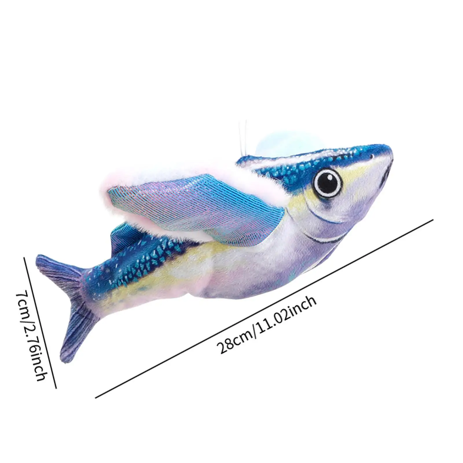 Flapping Fish Cat Toy Fun Catnip Kicker for Indoor Pets Interactive Cat Toy