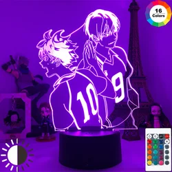 Lámpara 3D Haikyuu Hinata – Luz nocturna kawaii para dormitorio