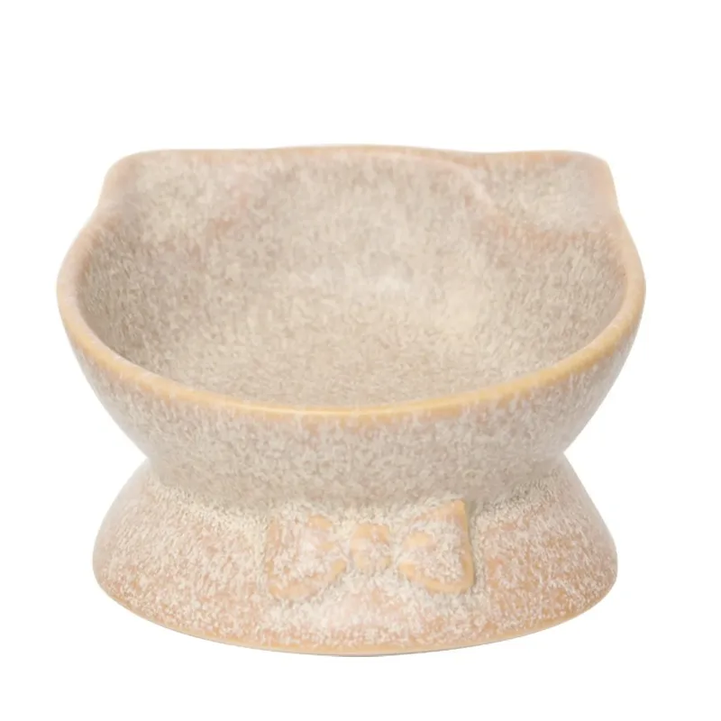 Cuenco de cerámica para gatos, perros, protección del cuello, comederos para mascotas con boca inclinada - imagen 5