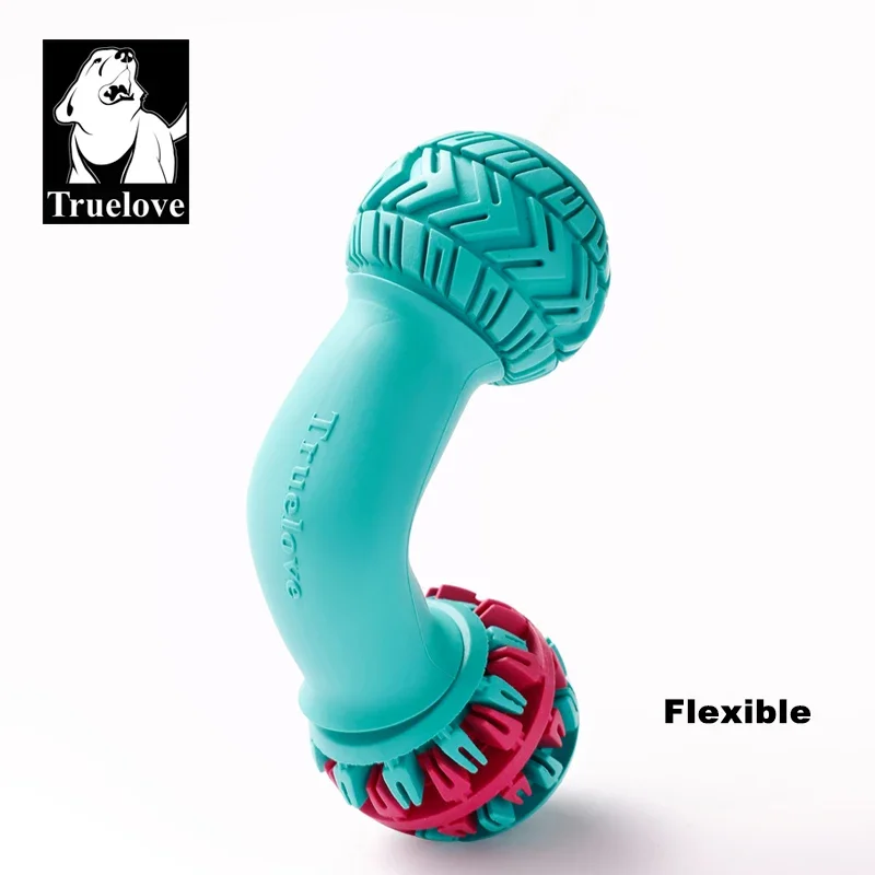 Truelove-dispensador de golosinas súper duradero para mascotas, juguete para perros con mancuernas, alimentador lento, entrenamiento IQ, juego de dentición para perros TLT2606 - imagen 2