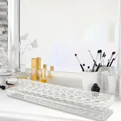 Portalápices acrílico elegante estante para pinceles artísticos con 26 ranuras, escaparate de pinceles de maquillaje, soporte para bolígrafos de cejas para mostrador