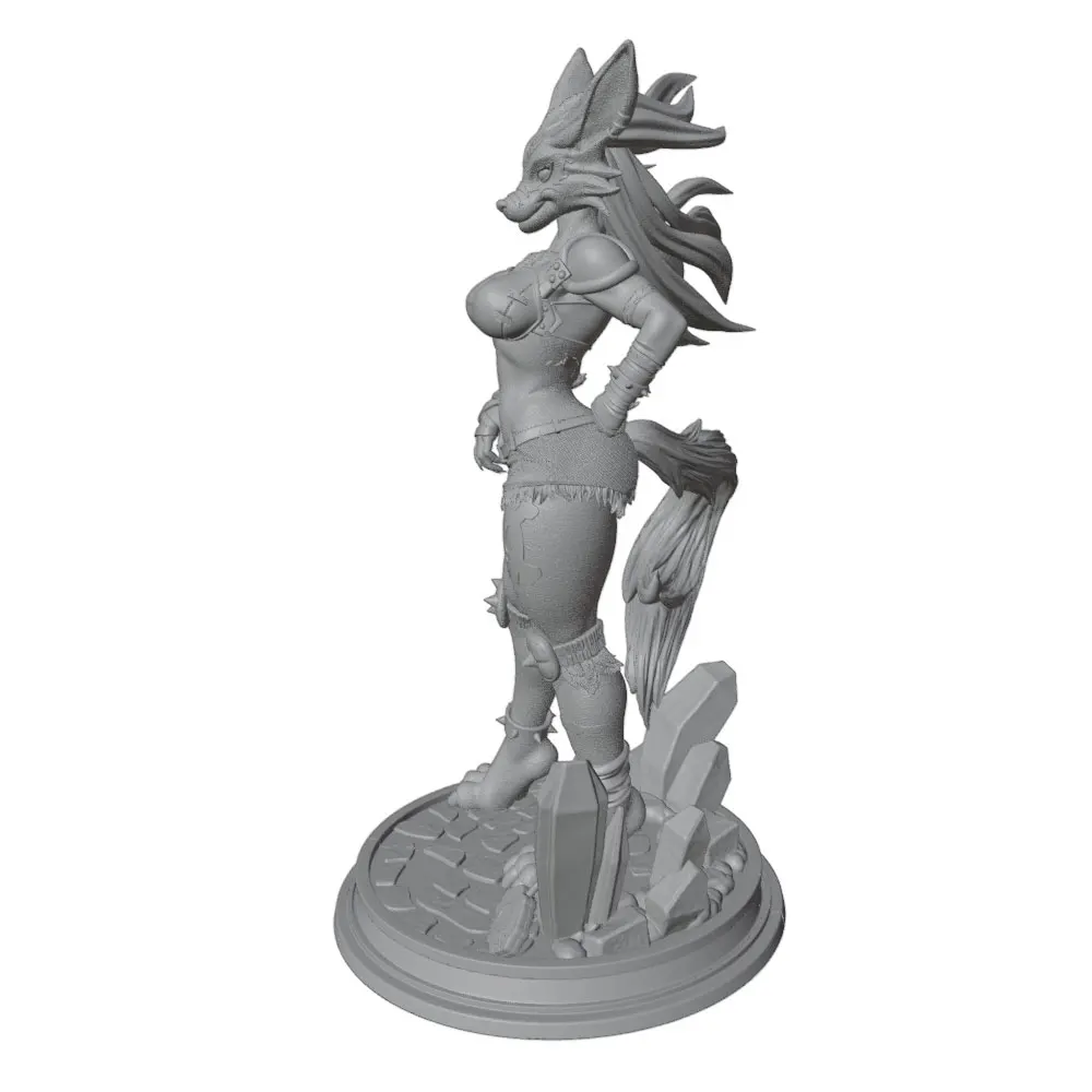 Figura 3D de gato anime para decorar habitación – Sin montar - imagen 3