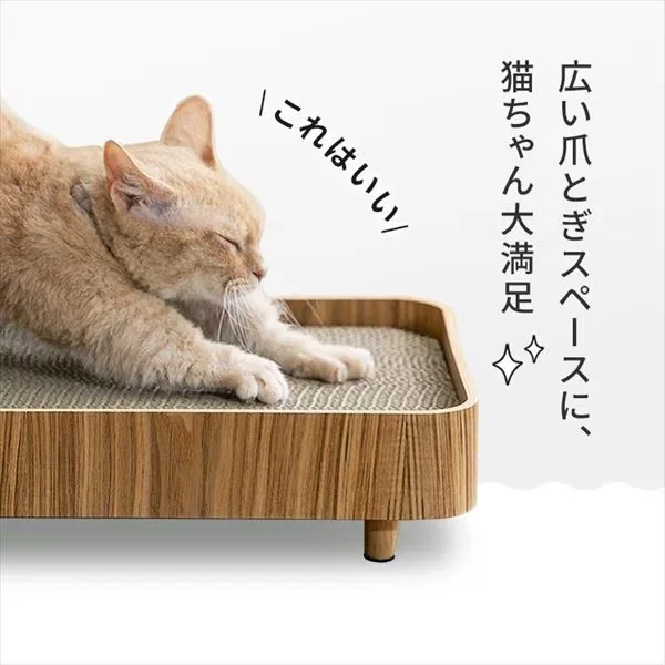Casa para gatos con rascador vertical de madera - imagen 3