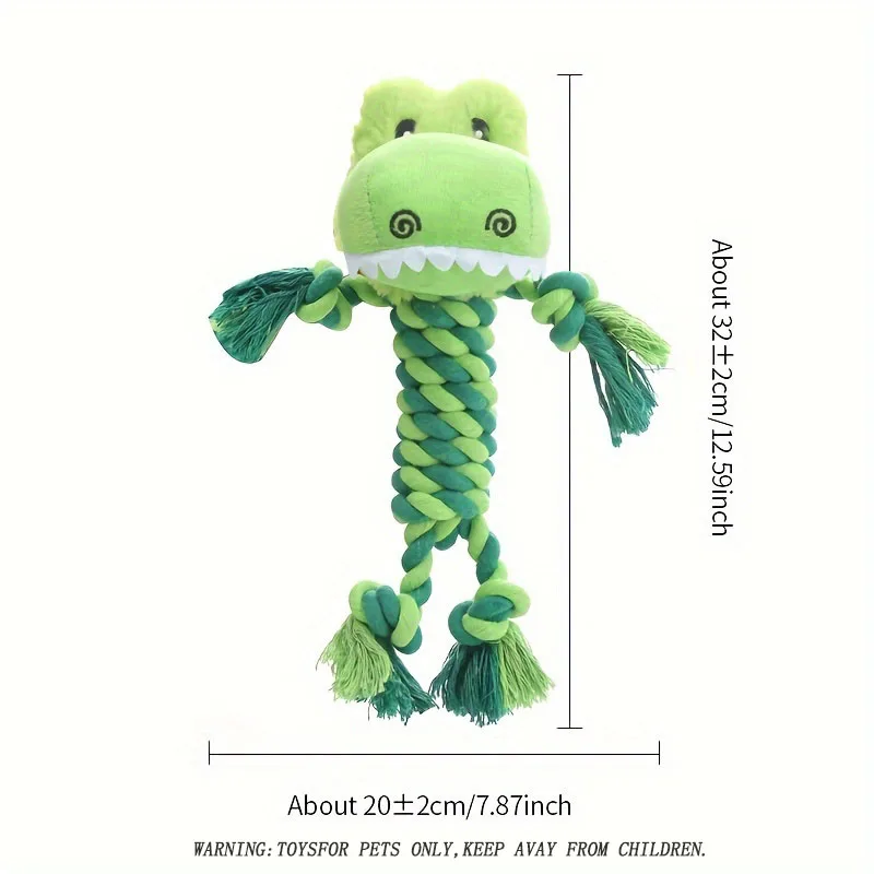 Juguete de peluche para perro, mordedor resistente a morder, con forma de animal bonito, para mascotas, 1 unidad - imagen 2