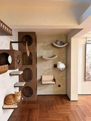 Estantes trepadores con torre de escalada para gato