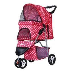 Cochecito plegable para perros y gatos – ligero, cómodo y manejable