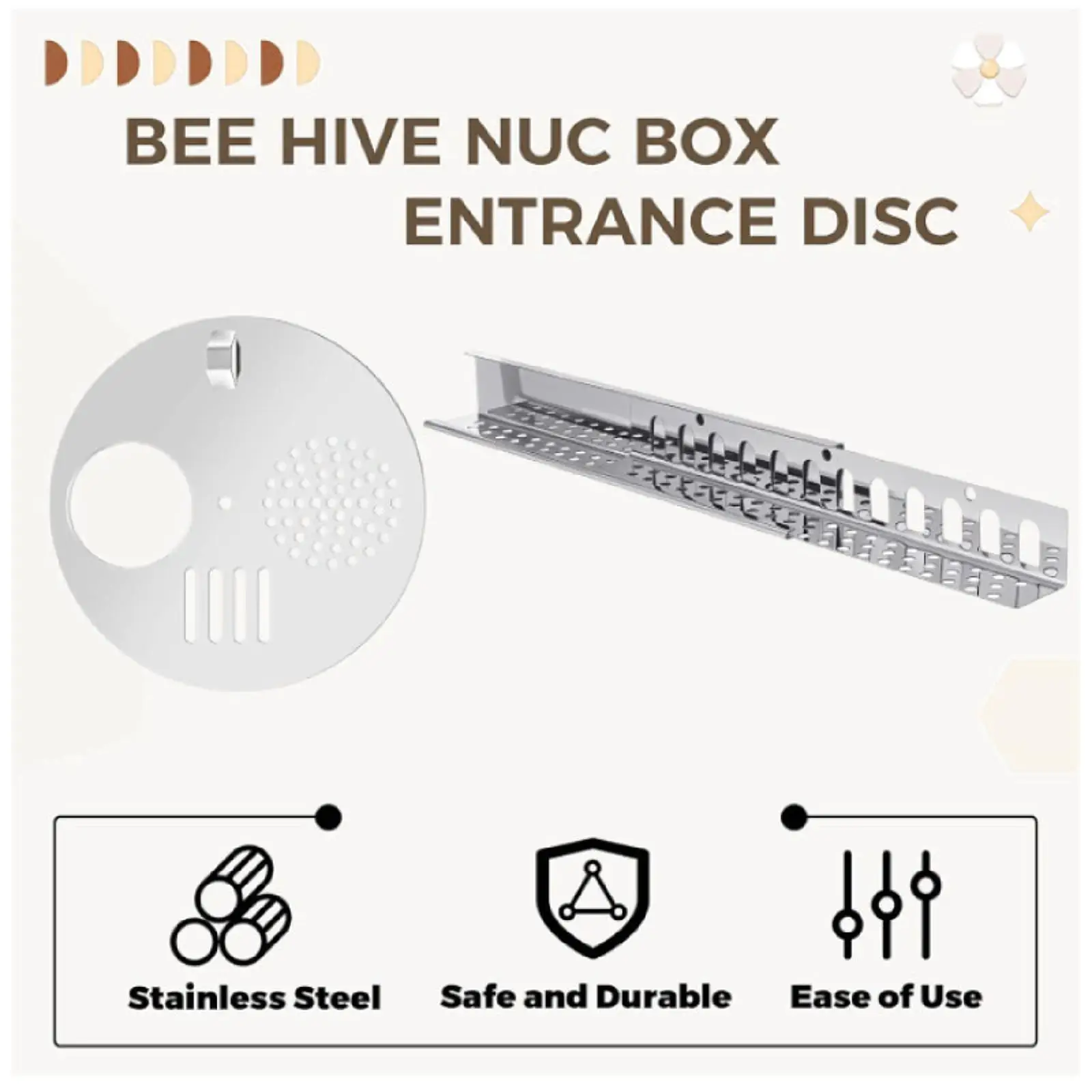 Beehive Entrance Reducer and Guard Sliding Guard Hive Tool for Supplies for 8 or