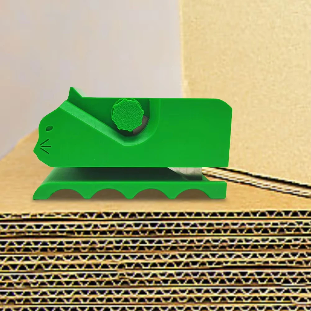 Rascador de gatos con estampado 3D de dibujos animados, pelador de tiras de cartón, cortador de cartón portátil para rascadores de gatos