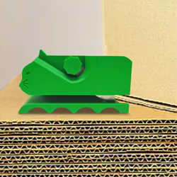 Rascador de gatos con estampado 3D de dibujos animados, pelador de tiras de cartón, cortador de cartón portátil para rascadores de gatos