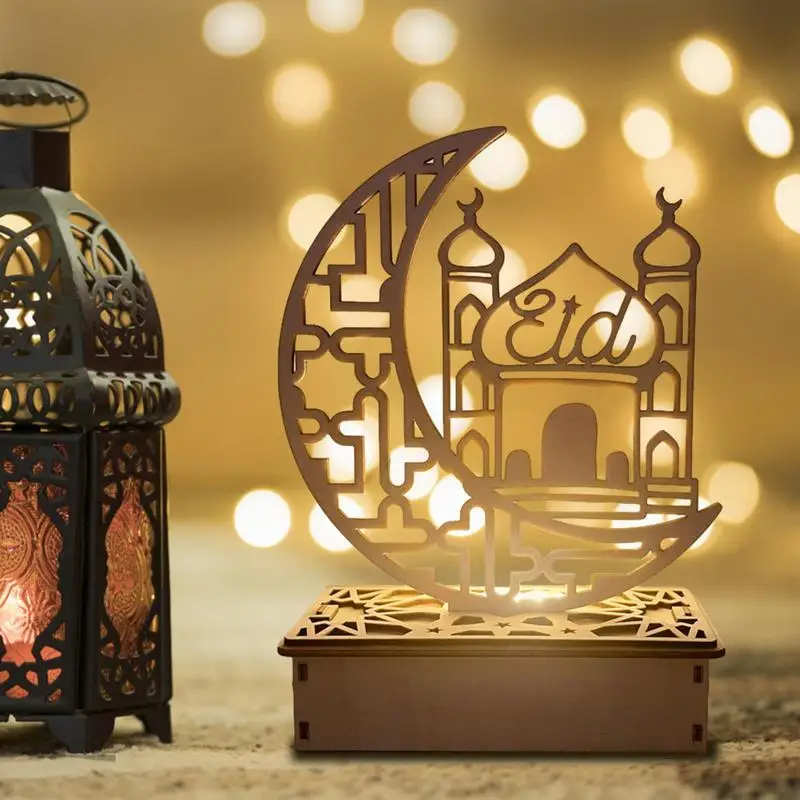 Luces LED Eid llamativas, luces de linterna Eid, Luna, estrella, Eid al-adha, alto brillo, vacaciones, bodas, decoraciones para el hogar - imagen 4