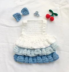 Falda con tirantes de cereza para perros y gatos – primavera